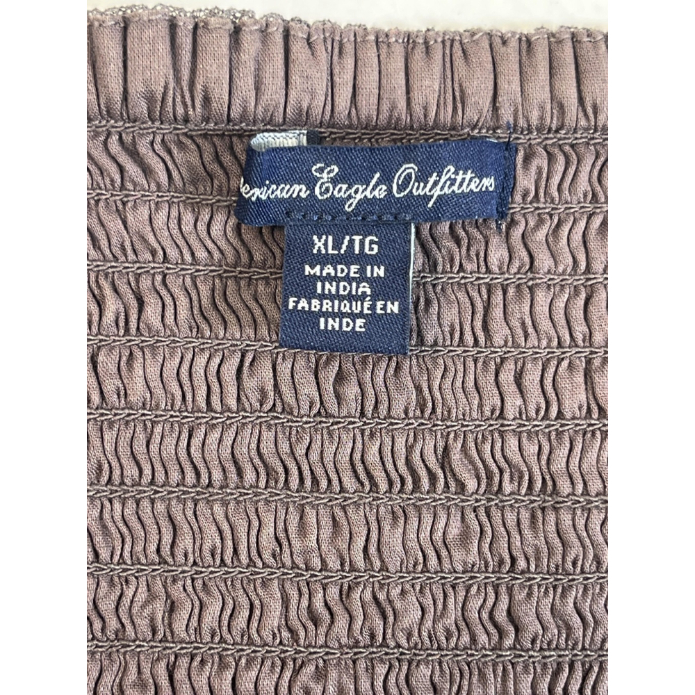 American Eagle Outfitters Dress XL Lace Smocking Eyelet Boho Coastal Cowgirl - Picture 6 of 15